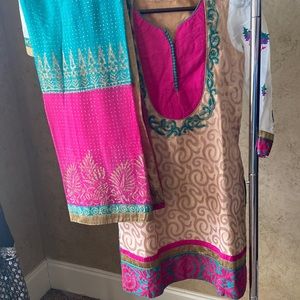 Patiala style shalwar with dupatta and pant